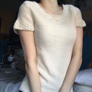 American Eagle White Knitted Sweater